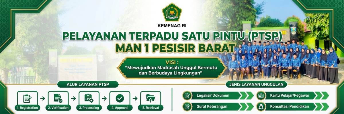 Pelayanan Terpadu Satu Pintu (PTSP) MAN 1 Pesisir Barat